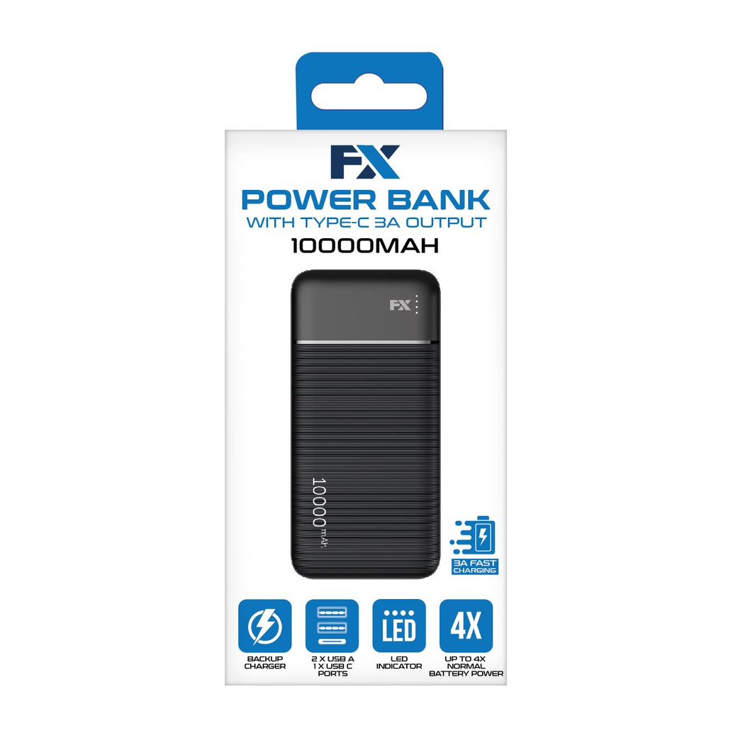 FX Powerbank with Type-C, 10,000 mAh