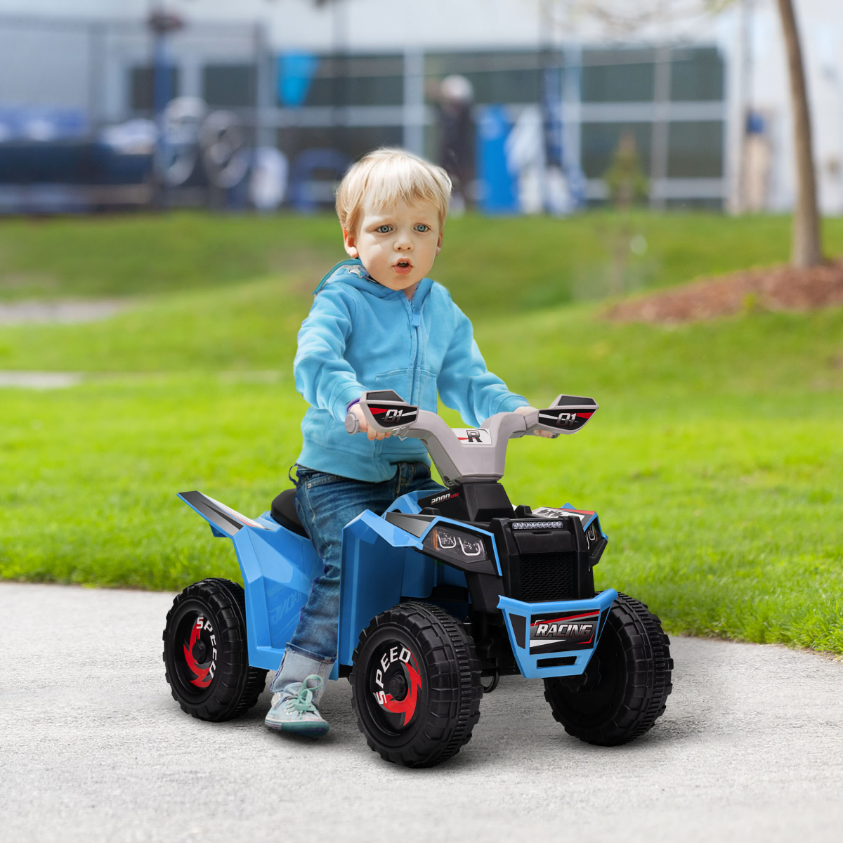 6V Kids Electric Ride-On Quad Bike - Blue